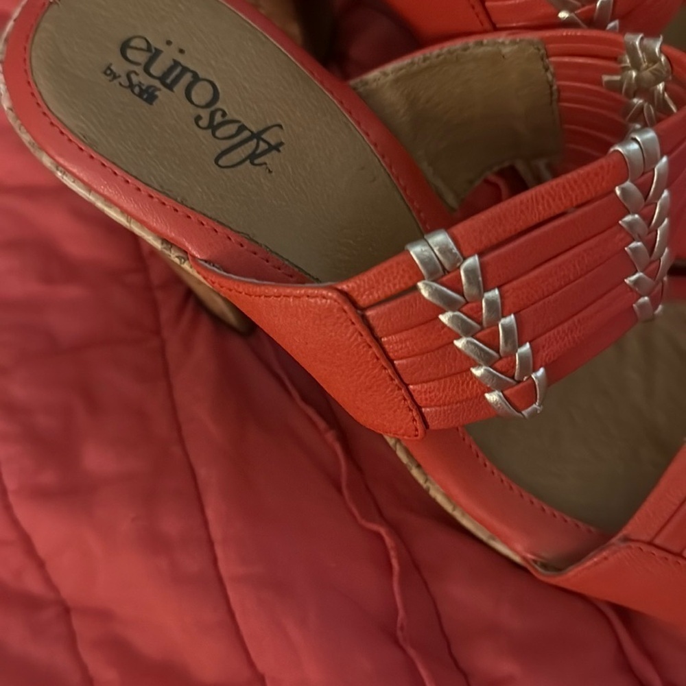 12. Red/coral Sandals with Vibrant Design and Comfort